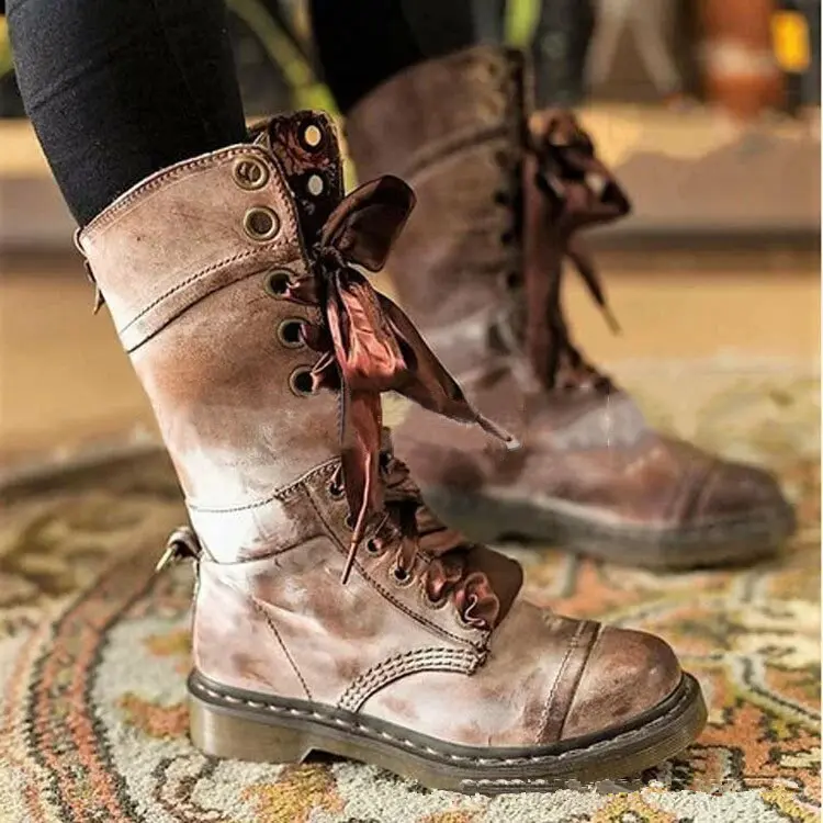 European polished long boots