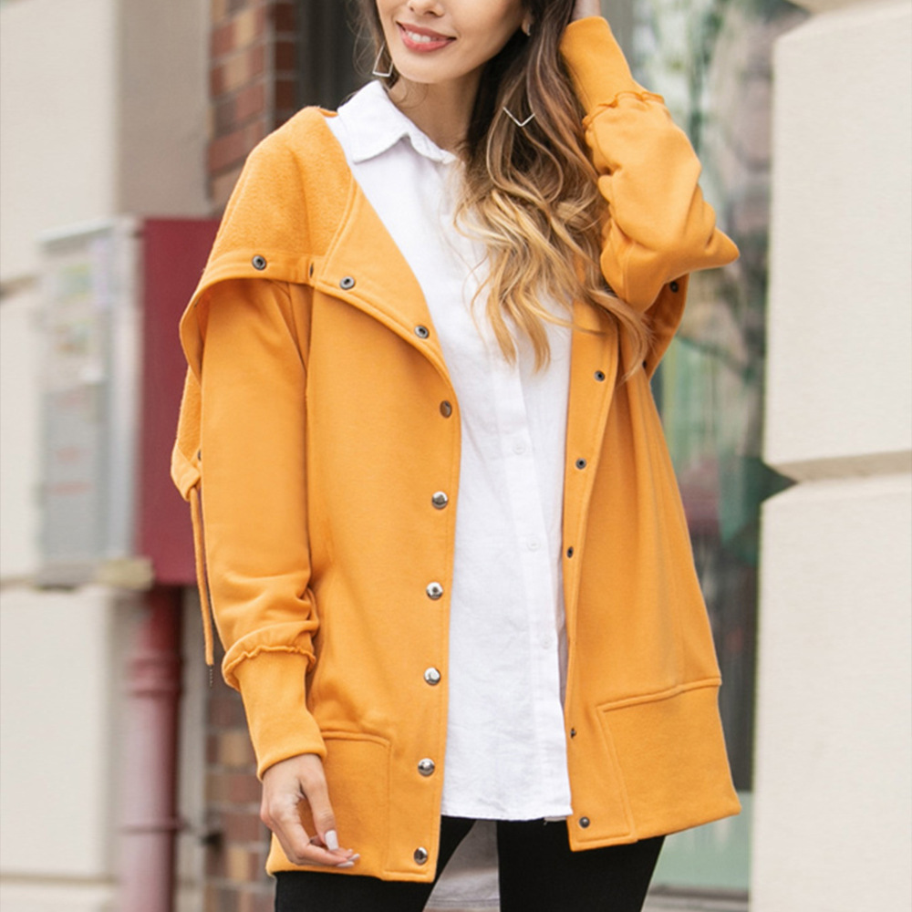 Snap Button Sweatshirt Jacket