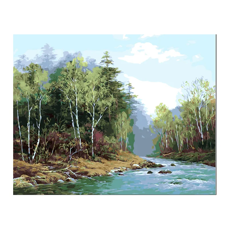 Digital Oil Painting Digital Landscape - 1124 Style
