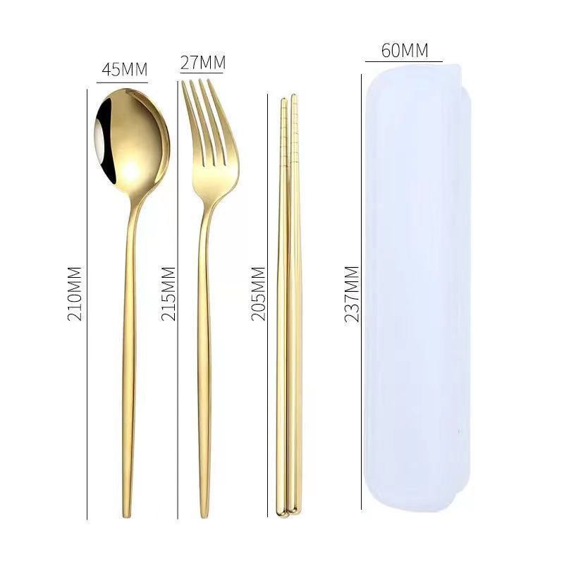 Title 8, Portable Stainless Steel Chopsticks Spoon Fork ...