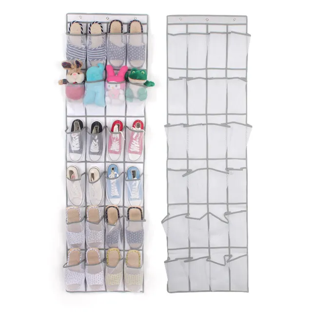 24 Pocket Shoe Space Door Hanging Storage Rack White - Shop at LoveMi