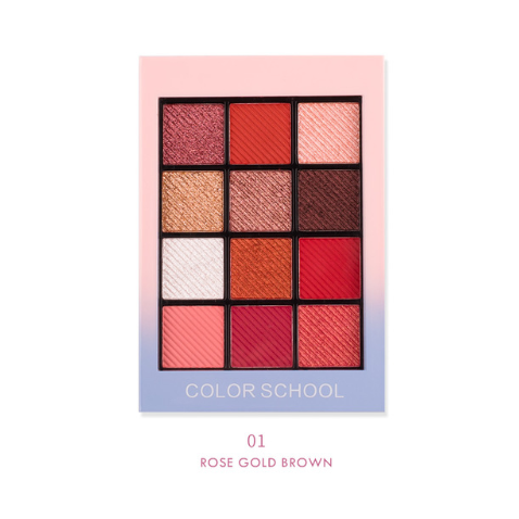 HOLD LIVE 12 Full Colors Matte Eye Shadow Palette Pigment Glitter Eyeshadow Palettes Nude Shadows Cosmetics Korean Makeup Eyes 101 Rose Gold Brown - Shop at LoveMi