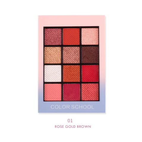 HOLD LIVE 12 Full Colors Matte Eye Shadow Palette Pigment Glitter Eyeshadow Palettes Nude Shadows Cosmetics Korean Makeup Eyes 101 Rose Gold Brown - Shop at LoveMi