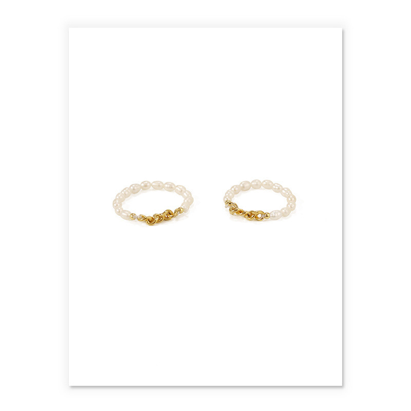 Natural real pearl ring