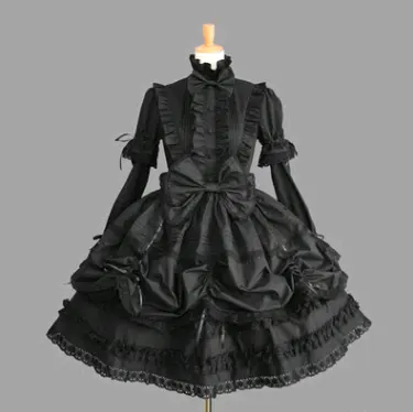 Dress Court Retro Lace Gothic Coslpay Fluffy Sleeve