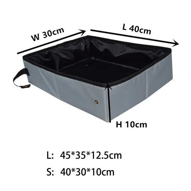 Folding waterproof high grade cat litter box Grey - Shop at LoveMi