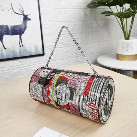 Crystal Diamond Painting Evening Clutch Bags for Women Round