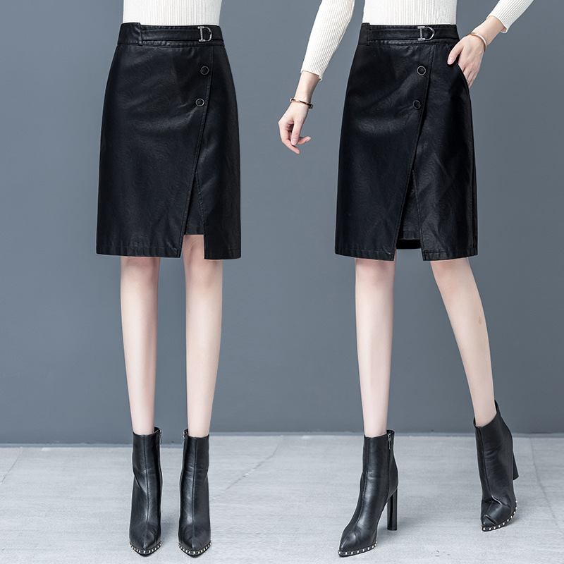 Autumn And Winter High Waist Show Thin Half Skirt Half Skirt