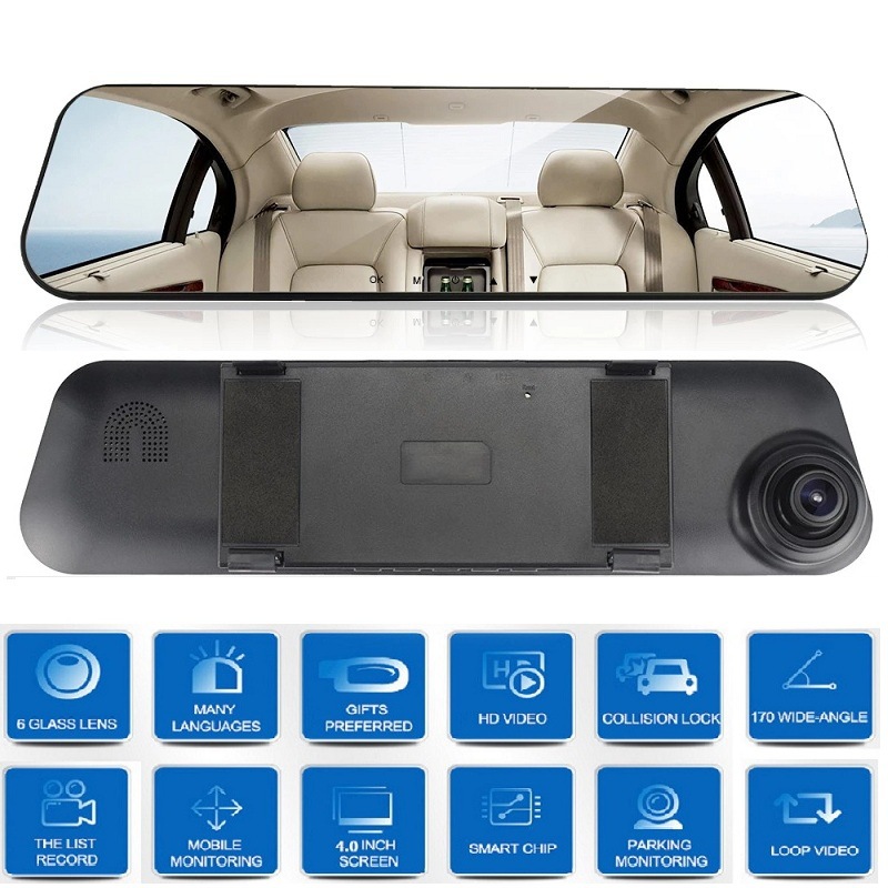 White glass white mirror new driving recorder — foto 7