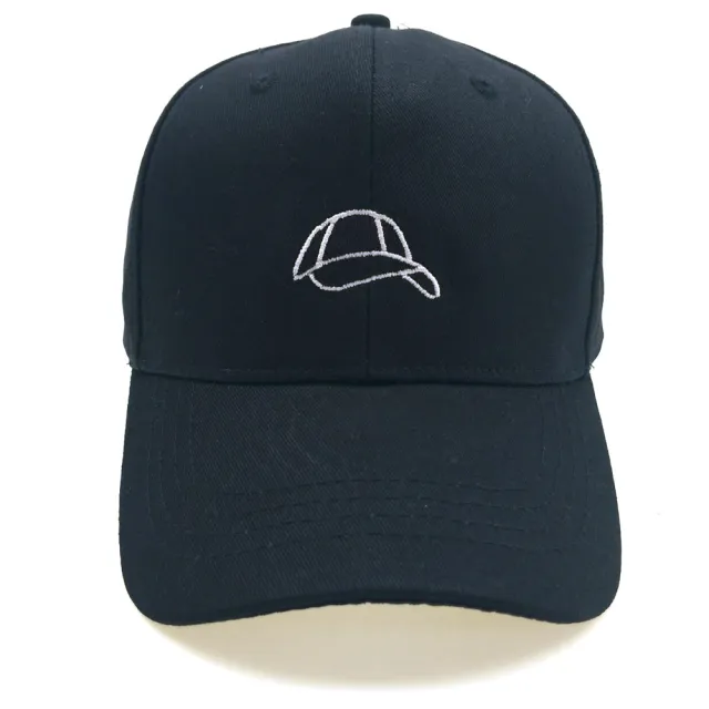 Pattern embroidery baseball cap Black - Shop at LoveMi