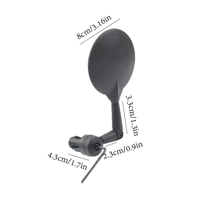Bicycle rearview mirror to plug the reflector