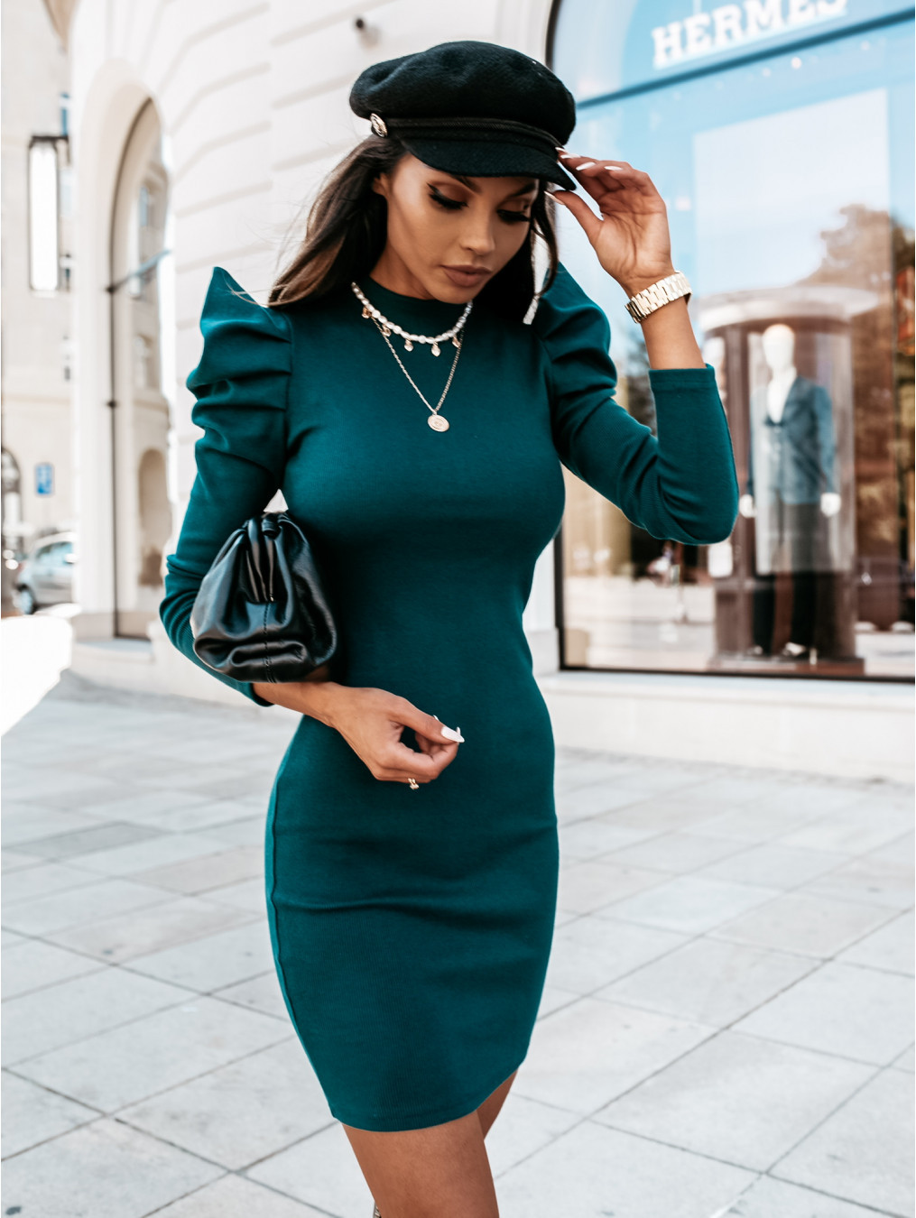 Puff sleeve dress