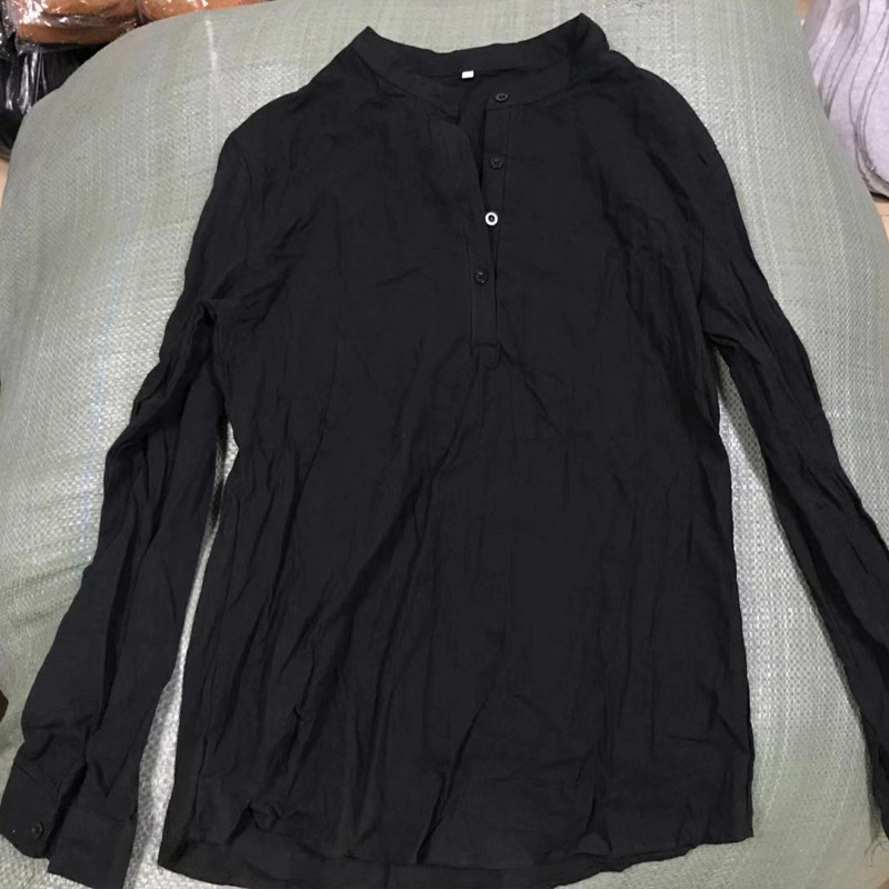 Casual Linen Half-Open Men's Shirt