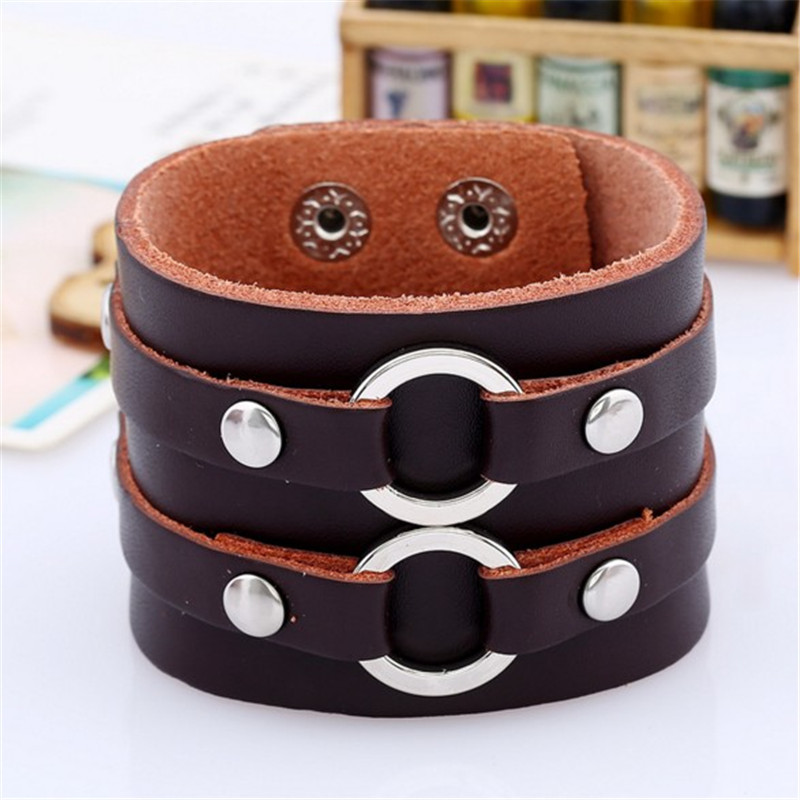 Men's leather bracelet