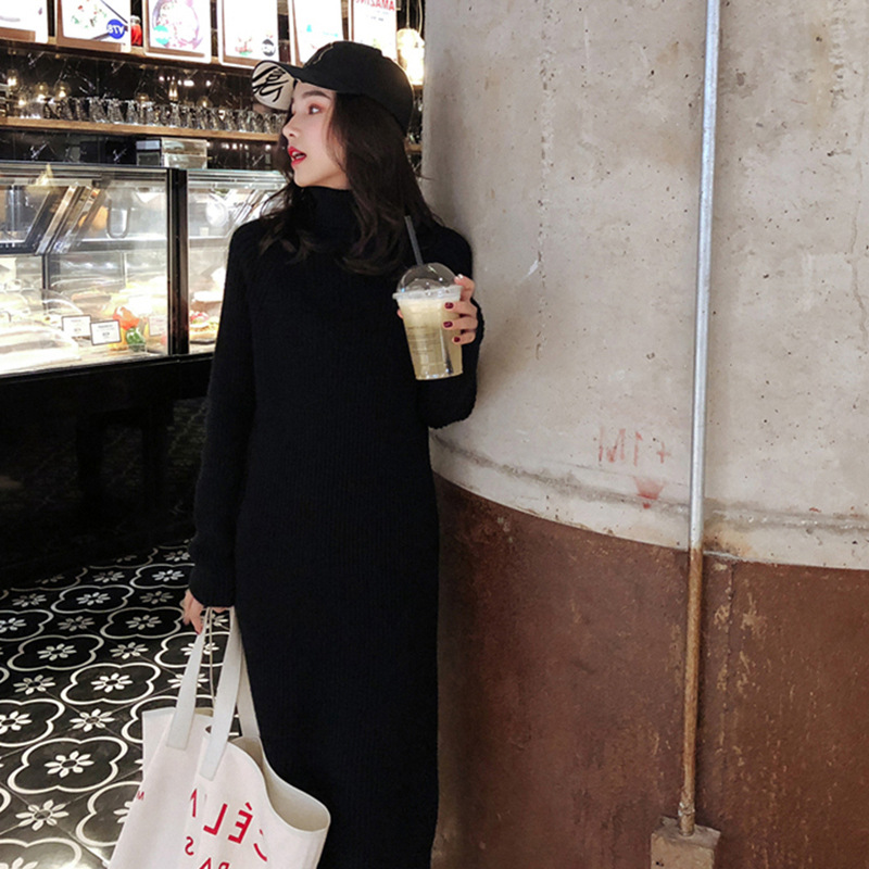 Over the knee knitted dress