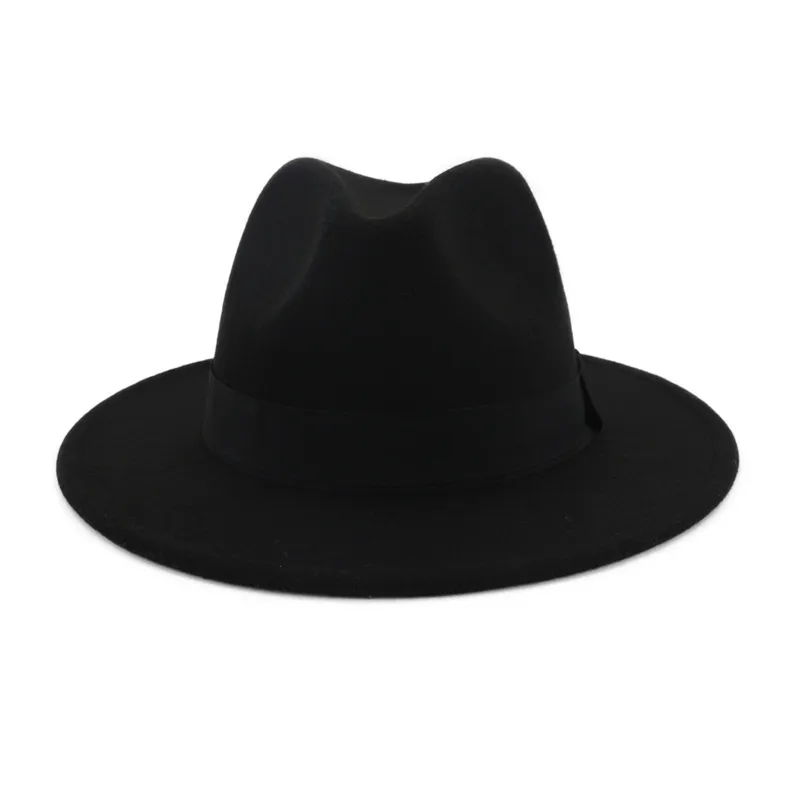 European and American fashion woolen hat - Black