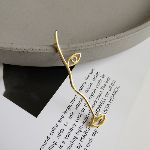 S925 sterling silver face contour earrings