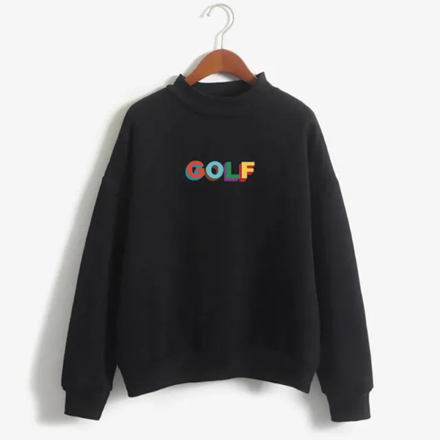 Candy Color Lovers Round Neck Long Sleeve Sweater Black - Shop at LoveMi