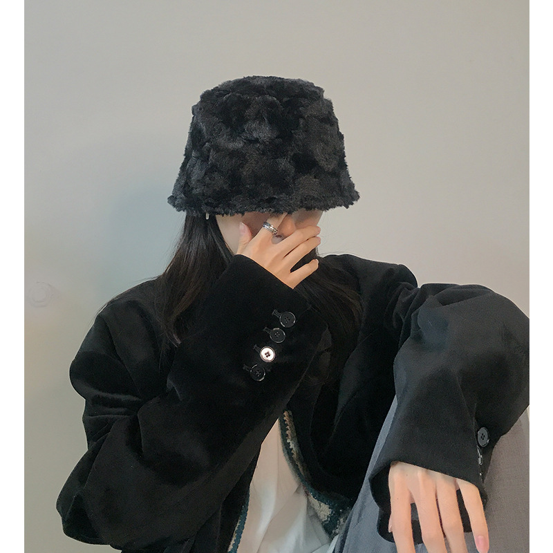 Fashionable Warm Ear Protection Niche Plush Fisherman Hat