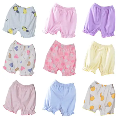 Baby Bloomers Shorts with Ruffled Hem