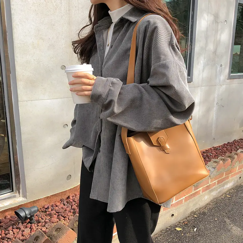 Women's Loose And Slim Long-sleeved Corduroy Jacket