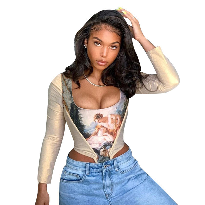 Angel print long sleeves