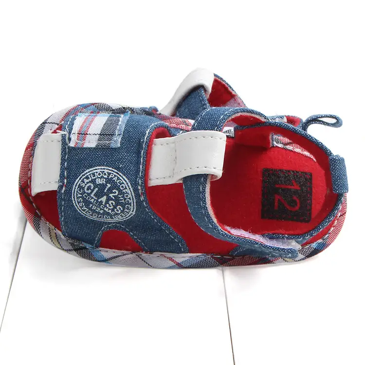 Summer new canvas magic buckle sandals
