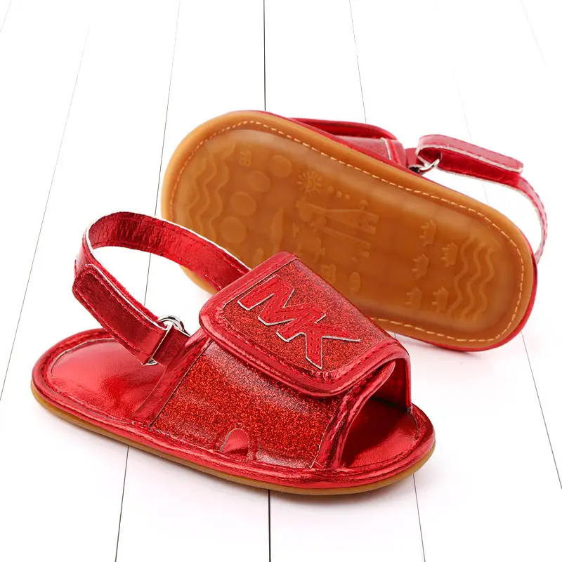 Casual shiny baby sandals