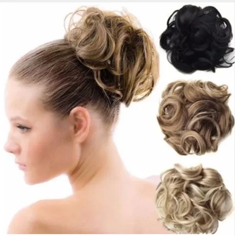 Europe, Japan, and South Korea popular hair bun fluffy natural drawstring curly 