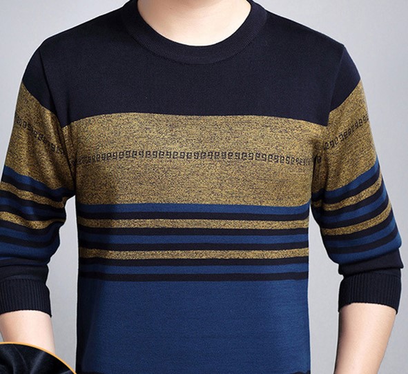 Middle-aged men's long-sleeved t-shirt warm shirt