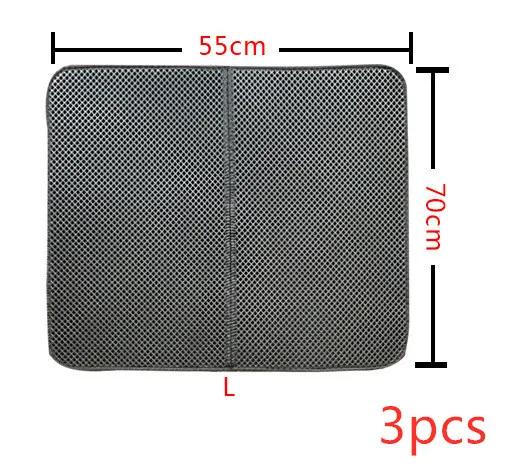 Double Layer Litter Cat Bed Pads Pet Cat Litter Mat Trapping Pets Litter Box Mat Pet Product Bed For Cats House Clean Mat - L3Pc
