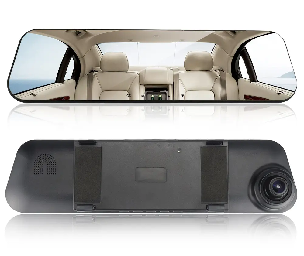 White glass mirror new driving recorder