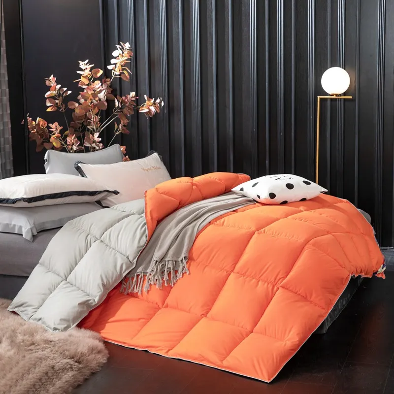 High-end down comforter - Orange Grey