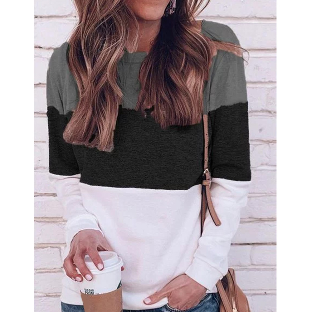 Casual cotton color long-sleeved bottoming shirt