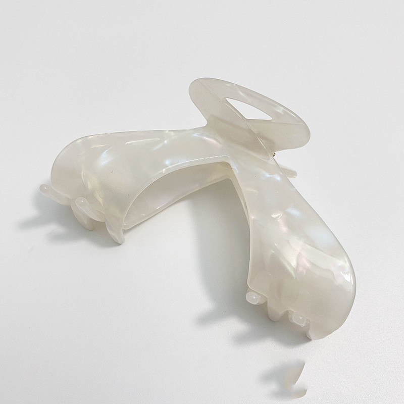 The temperament of large Korean hair clip White - Shop at LoveMi