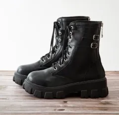 Thick-soled Martin boots women summer new - Matte-40 - View 1