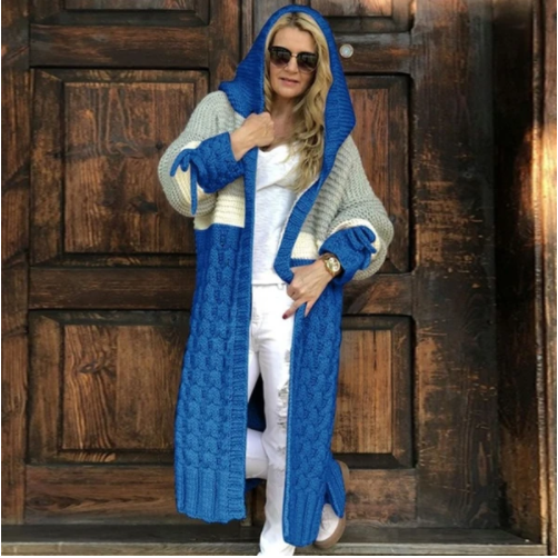 Women's knitted cardigan sweater Blue - Shop at LoveMi