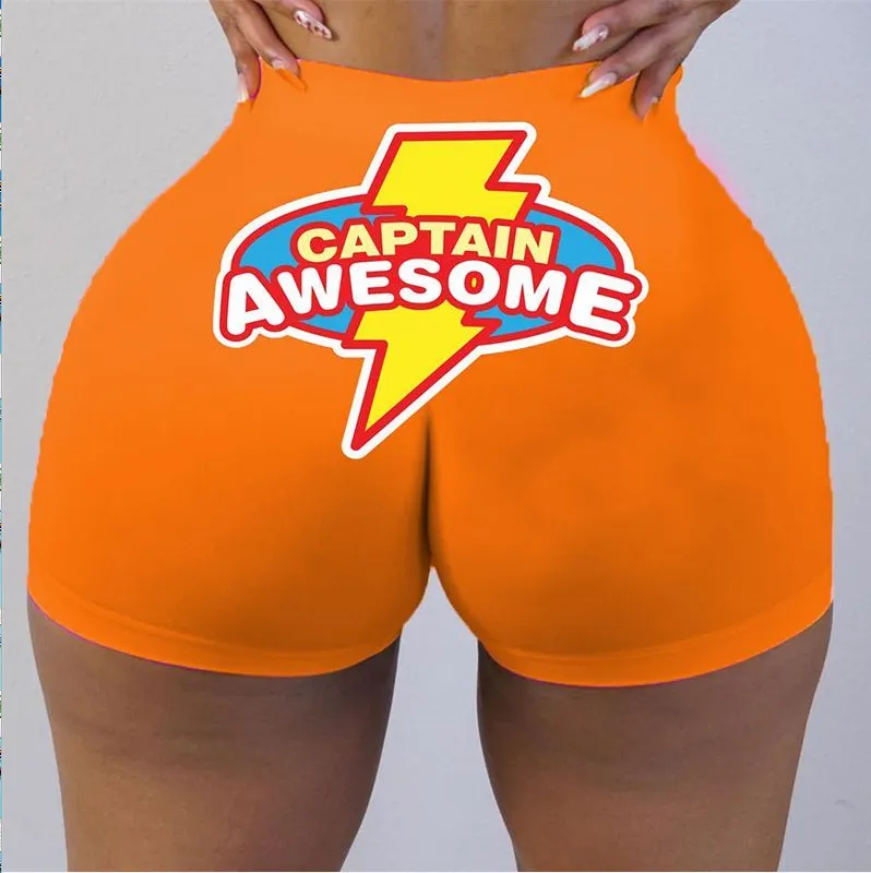 Explosive print shorts - Orange