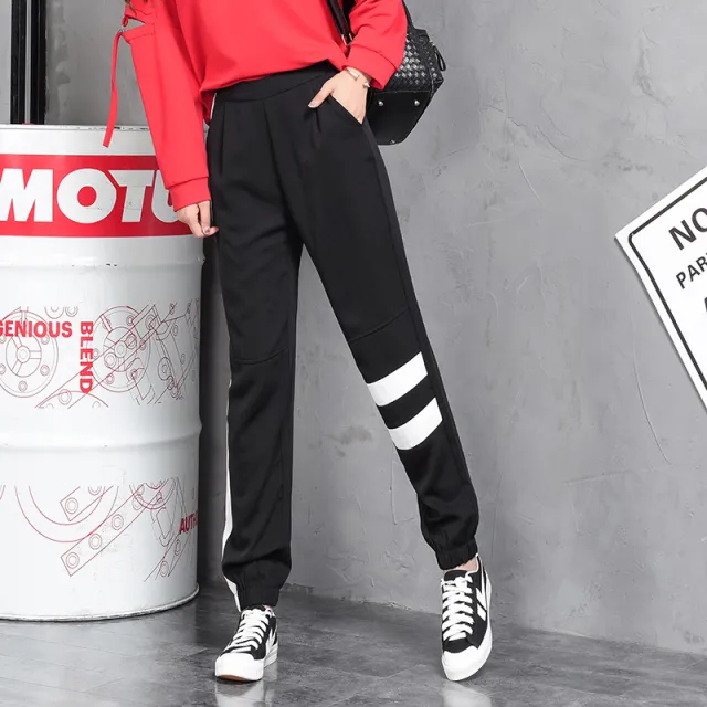Loose all match casual pants Black - Shop at LoveMi