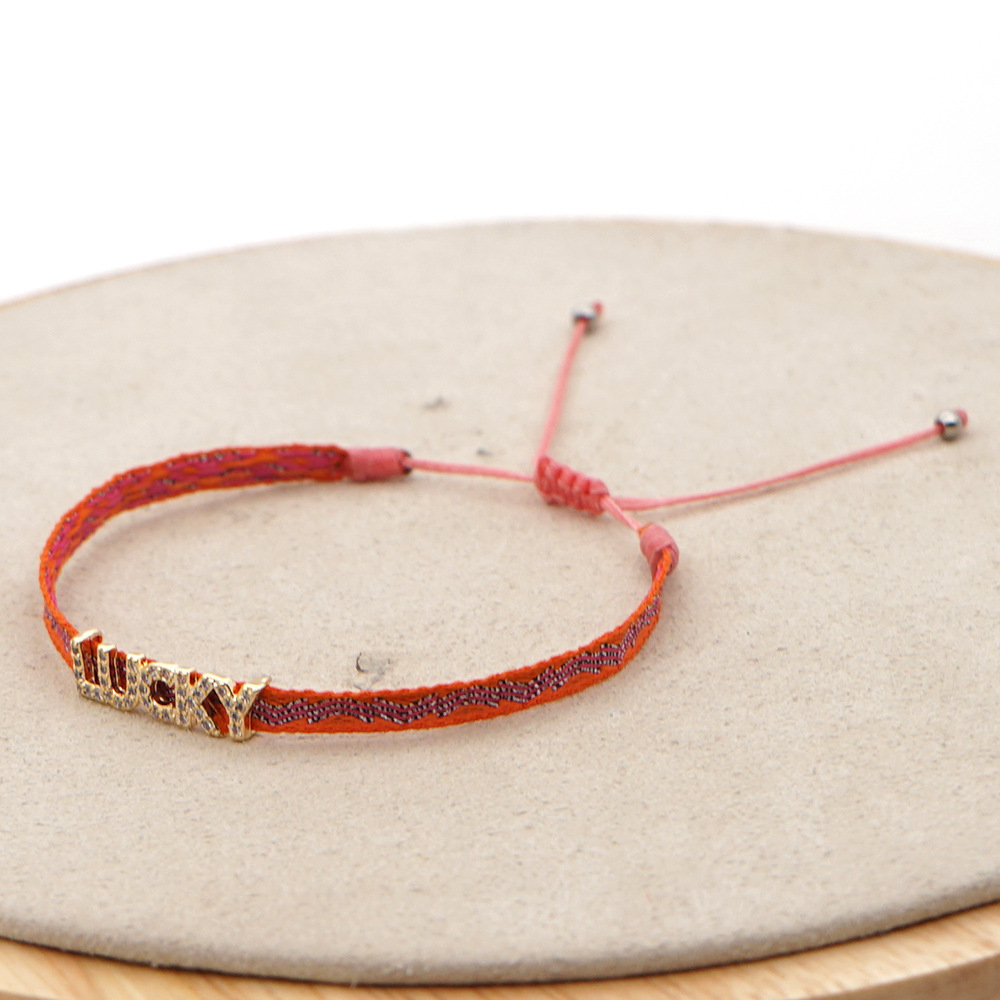 Female Nepalese retro ethnic ribbon diamond bracelet