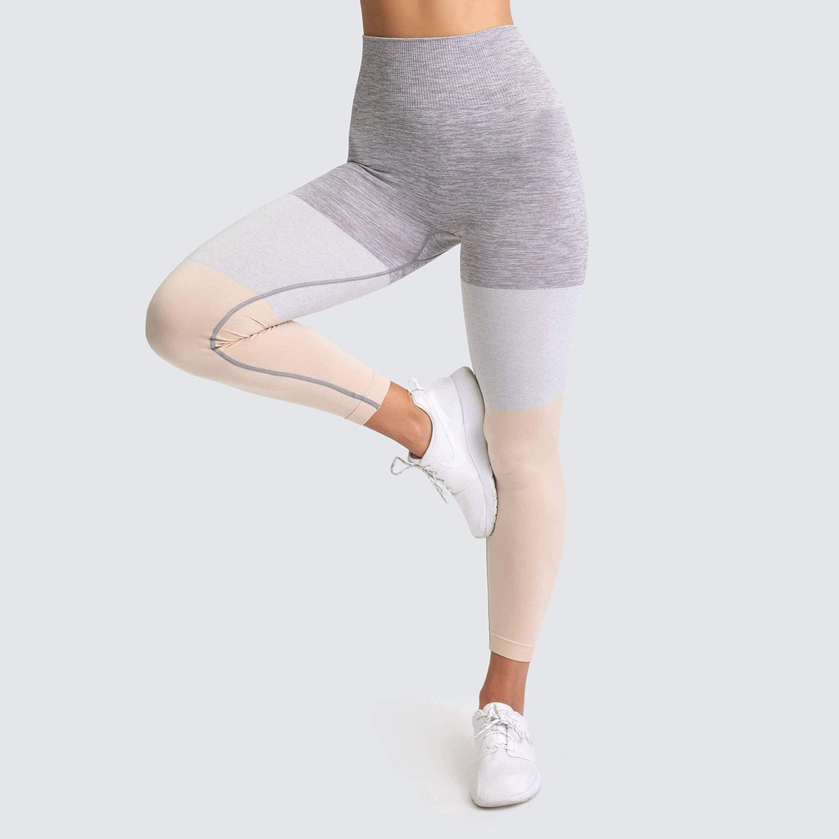 Contrast stitching fitness pants