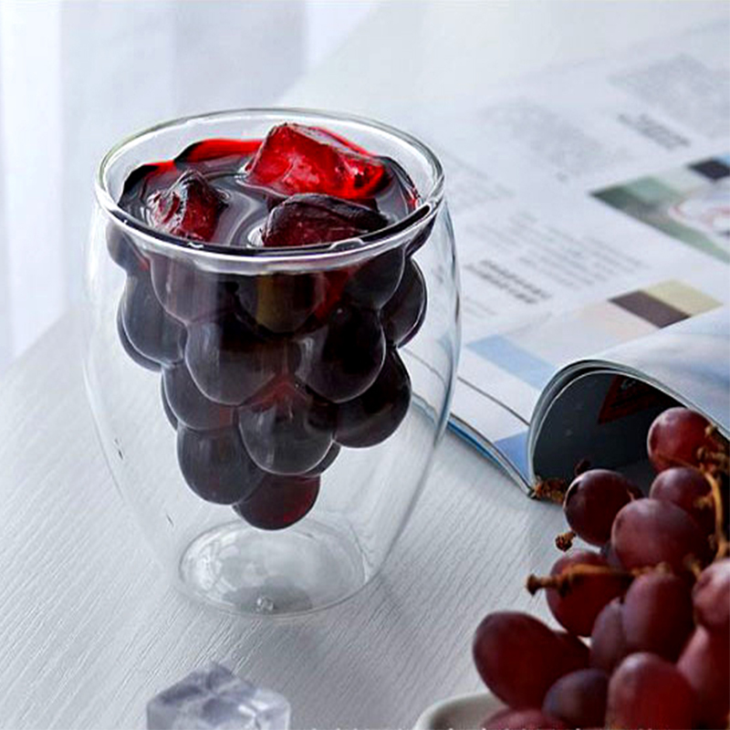 Double transparent grape cup