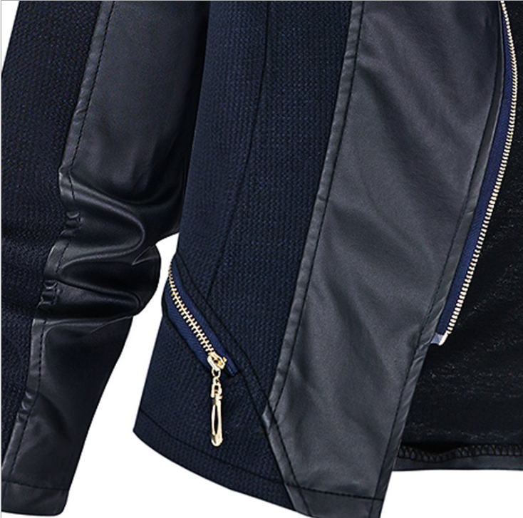 Europe and the United States large size fashion Pu short jacket fat sister was thin leather jacket