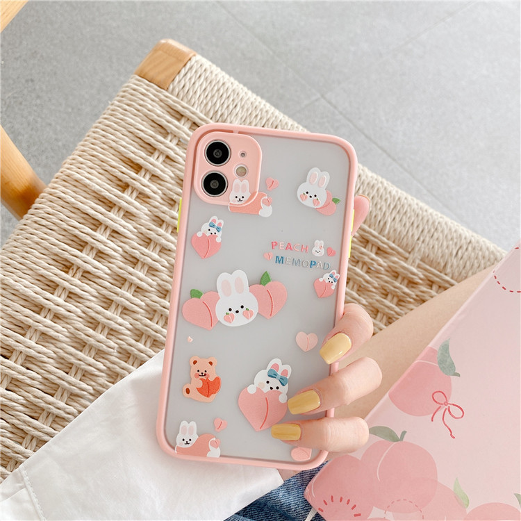 Summer peach cute rabbit suitable for mobile phone case