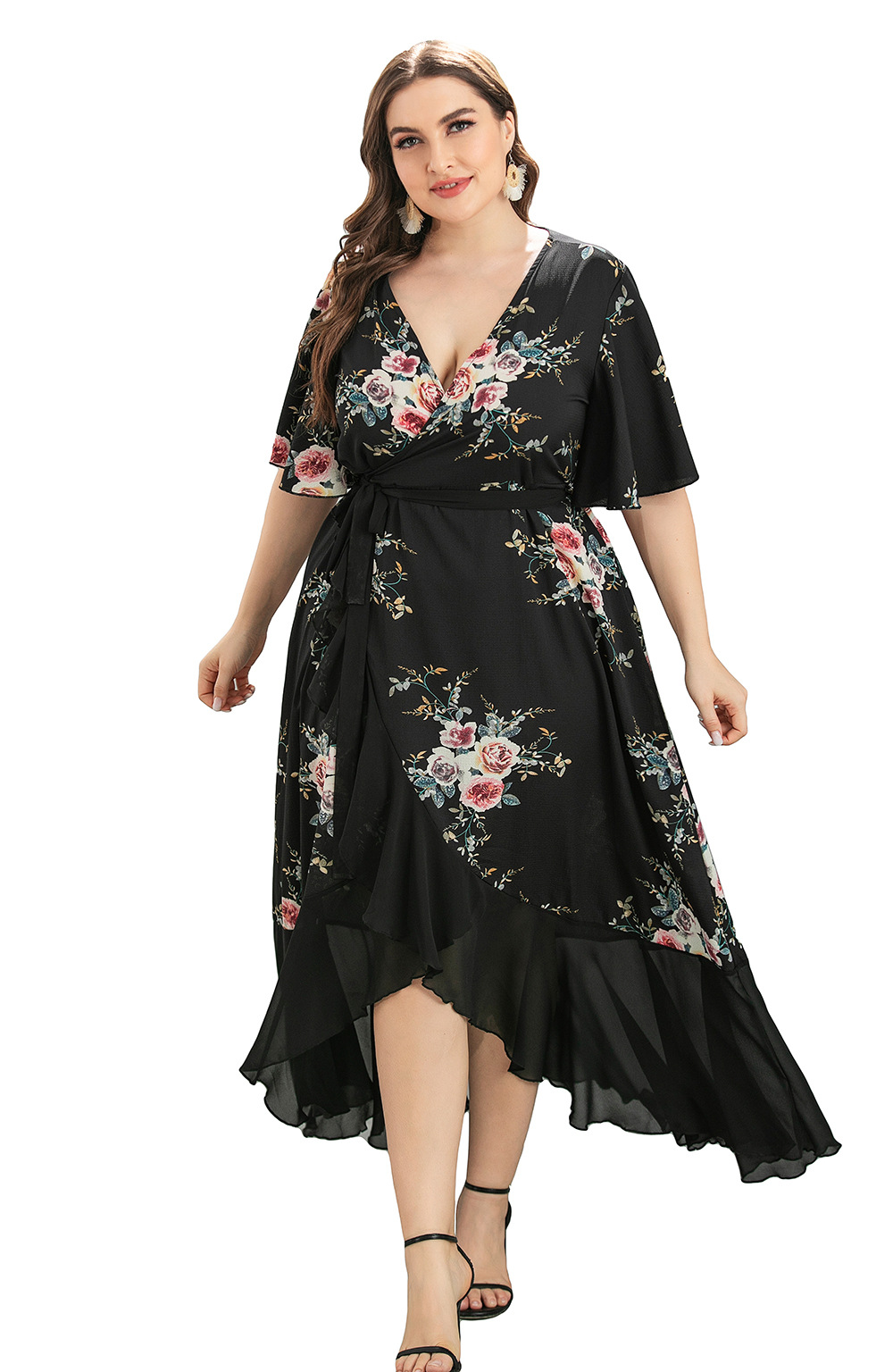 Irregular print dress