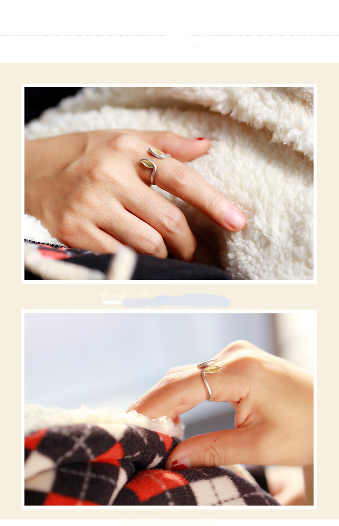 Original brushed rabbit ear ring