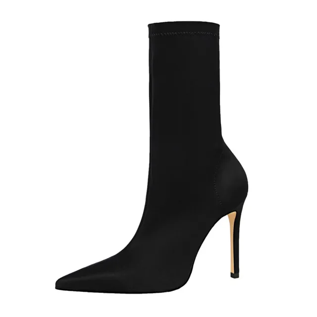 Pointed thick heeled Martin boots Black - Shop at LoveMi