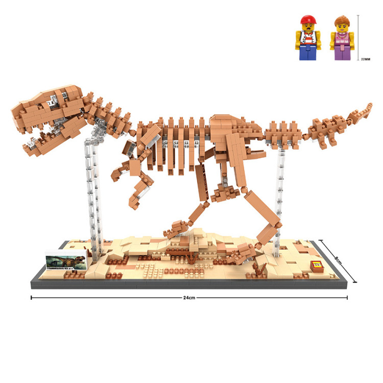 LOZ Diamond Blocks T Rex Dinosaur Fossil Skull Animal Model Set Toys Mini Nano Blocks Dinosaur LOZ Brick Creator Tyrannosaurus