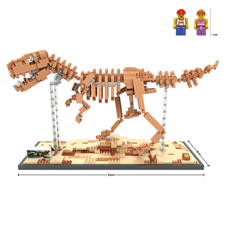 LOZ Diamond Blocks T Rex Dinosaur Fossil Skull Animal Model Set Toys Mini Nano Blocks Dinosaur LOZ Brick Creator Tyrannosaurus