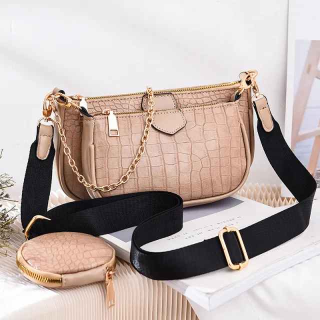 Korean fashion versatile chain One Shoulder Messenger Bag Khaki - Shop at LoveMi